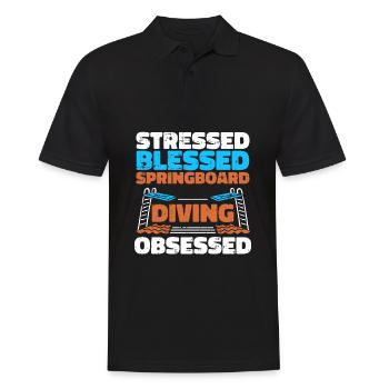 Diving Diver Funny - Men's Polo Shirt - black - Front - Kai (181cm)