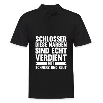 Schmied Metallbauer Schlosser - Männer Poloshirt - Schwarz - Vorne - Kai (181cm)