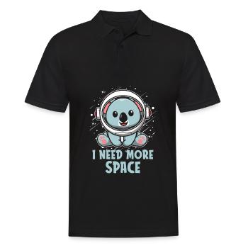 Koala Bear Astronaut I Need More Space - Men's Polo Shirt - black - Front - Kai (181cm)
