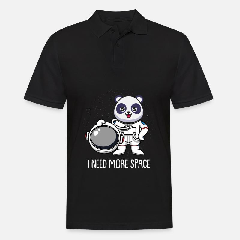 Panda géant Panda Ours Astronaute - Polo Homme - noir