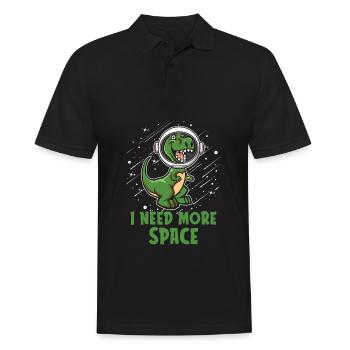 Trex T Rex Dino Astronaute J’ai besoin de plus d’espace - Polo Homme - noir - Devant - Kai (181cm)