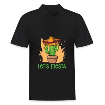 Kaktus Garten - Männer Poloshirt - Schwarz - Vorne - Kai (181cm)