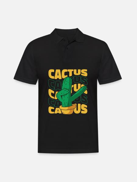 Cactus Garden - Men's Polo Shirt - black