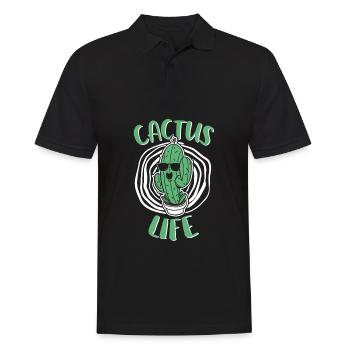 Cactus Garden - Men's Polo Shirt - black - Front - Kai (181cm)