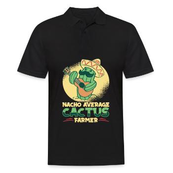 Cactus Garden - Men's Polo Shirt - black - Front - Kai (181cm)