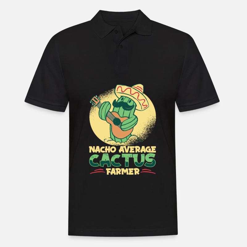 Kaktus Garten - Männer Poloshirt - Schwarz