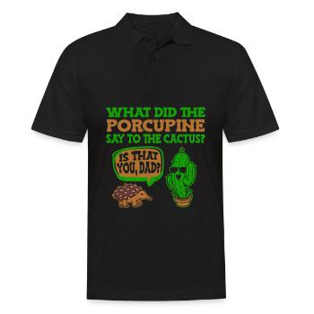 Kaktus Garten - Männer Poloshirt - Schwarz - Vorne - Kai (181cm)