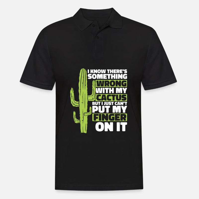 Kaktus Garten - Männer Poloshirt - Schwarz