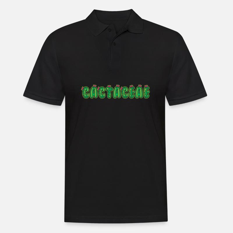 Kaktus Garten - Männer Poloshirt - Schwarz