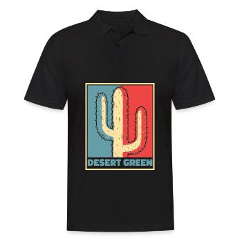 Cactus Garden - Men's Polo Shirt - black - Front - Kai (181cm)