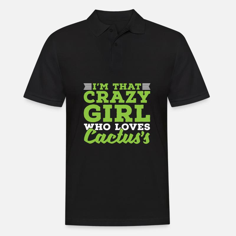 Kaktus Garten - Männer Poloshirt - Schwarz