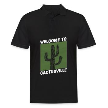 Cactus Garden - Men's Polo Shirt - black - Front - Kai (181cm)
