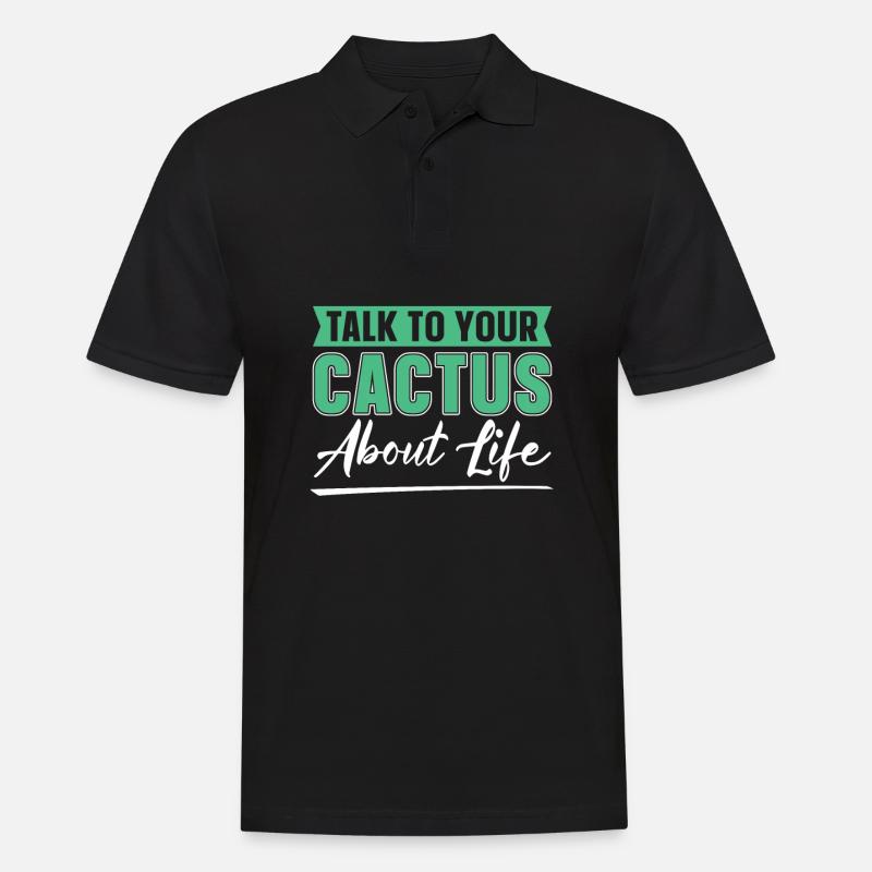 Jardin de cactus - Polo Homme - noir