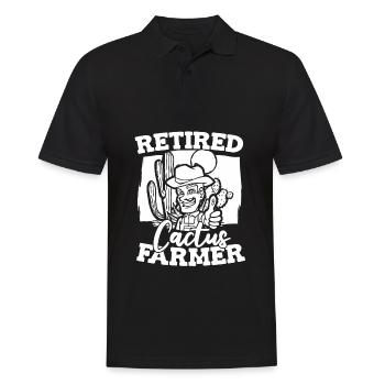 Cactus Garden - Men's Polo Shirt - black - Front - Kai (181cm)