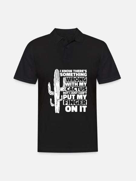 Kaktus Garten - Männer Poloshirt - Schwarz