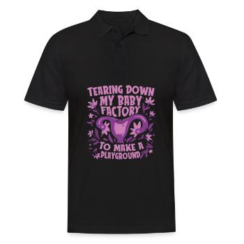 Hysterektomie - Männer Poloshirt - Schwarz - Vorne - Kai (181cm)