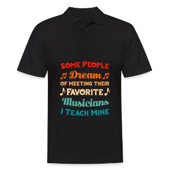 Professeur de musique Professeur de musique - Polo Homme - noir - Devant - Kai (181cm)