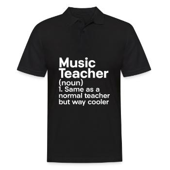 Professeur de musique Professeur de musique - Polo Homme - noir - Devant - Kai (181cm)