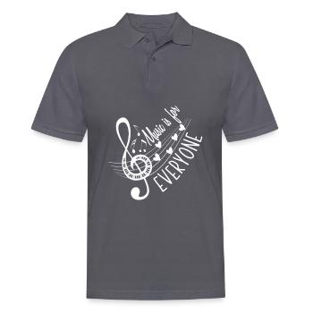 Professeur de musique Professeur de musique - Polo Homme - charbon - Devant - Nico (186cm)