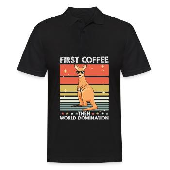 Café kangourou - Polo Homme - noir - Devant - Kai (181cm)