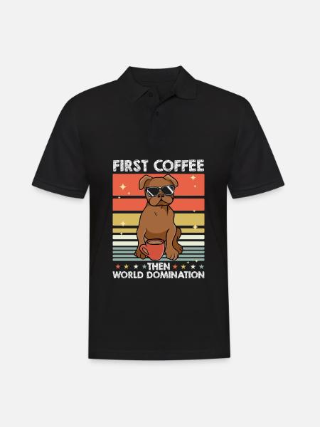Bulldog Coffee - Men's Polo Shirt - black