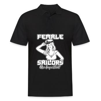 Segeln Segler Segelboot Weiblich - Männer Poloshirt - Schwarz - Vorne - Kai (181cm)