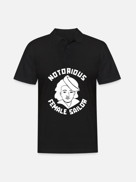 Sailing Sailboat Female - Men's Polo Shirt - black