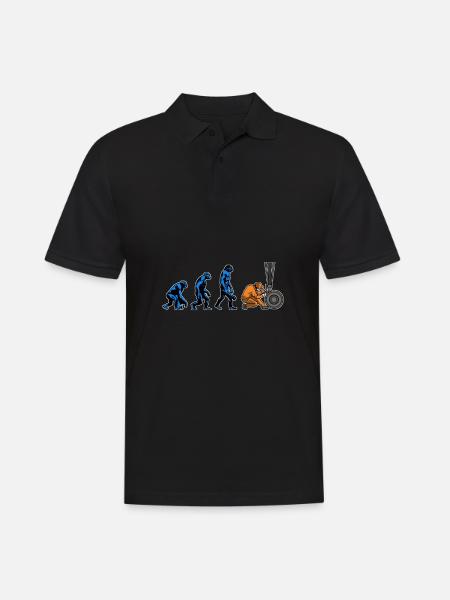 Flugzeug Mechaniker Evolution - Männer Poloshirt - Schwarz