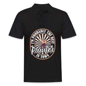 Painter Varnisher Humor - Men's Polo Shirt - black - Front - Kai (181cm)