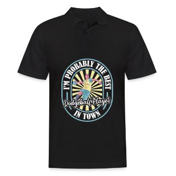 Humour Dodgeball - Polo Homme - noir - Devant - Kai (181cm)