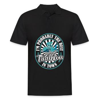Triathlète de triathlon Lustig - Polo Homme - noir - Devant - Kai (181cm)