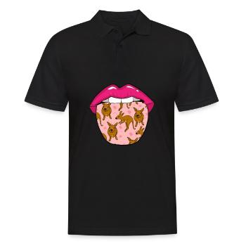 Kangaroo tongue - Men's Polo Shirt - black - Front - Kai (181cm)