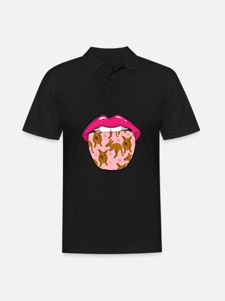 Kangaroo tongue - Men's Polo Shirt - black