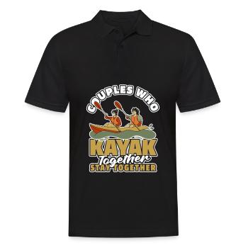 Couple de kayakistes - Polo Homme - noir - Devant - Kai (181cm)