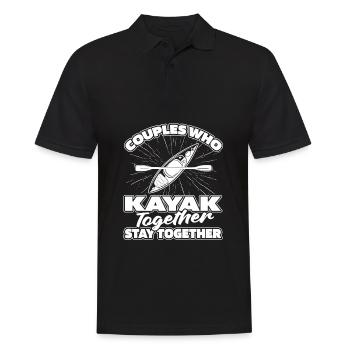 Couple de kayakistes - Polo Homme - noir - Devant - Kai (181cm)