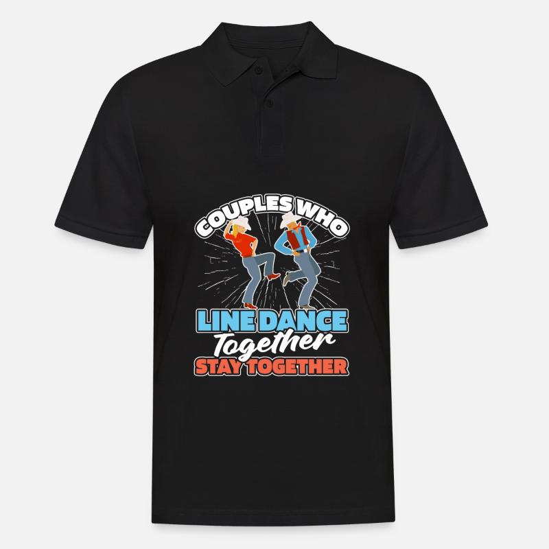 Line Dance Paar - Männer Poloshirt - Schwarz
