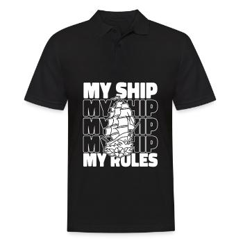 Segeln Segler Segelboot Lustig Segelboot Frauen - Männer Poloshirt - Schwarz - Vorne - Kai (181cm)
