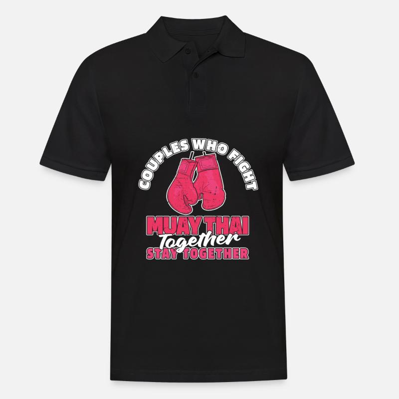 Muay Thai Boxe Paire - Polo Homme - noir