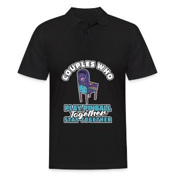 Pinball Pair - Men's Polo Shirt - black - Front - Kai (181cm)