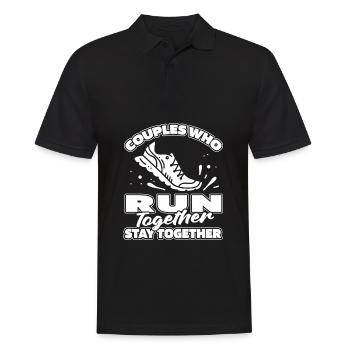 Coureur Joggeur Coureur Couple de course - Polo Homme - noir - Devant - Kai (181cm)