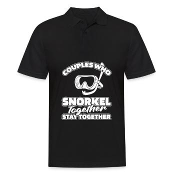 Schnorcheln Paar - Männer Poloshirt - Schwarz - Vorne - Kai (181cm)