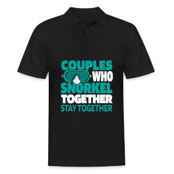 Schnorcheln Paar - Männer Poloshirt - Schwarz - Vorne - Kai (181cm)