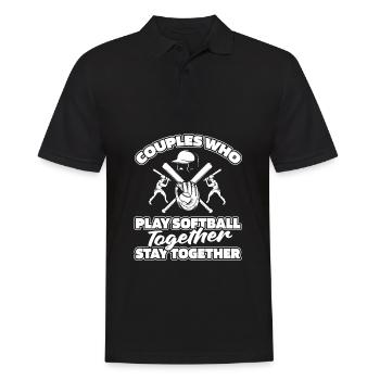 Softball Pair - Men's Polo Shirt - black - Front - Kai (181cm)