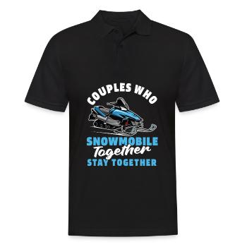 Snowmobile Snowmobile Pair - Men's Polo Shirt - black - Front - Kai (181cm)