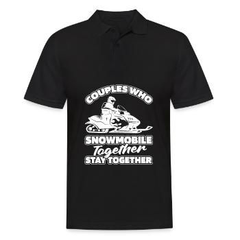 Snowmobile Snowmobile Pair - Men's Polo Shirt - black - Front - Kai (181cm)