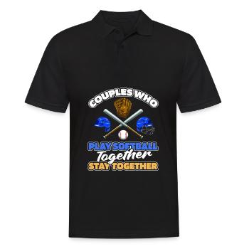 Softball Pair - Men's Polo Shirt - black - Front - Kai (181cm)