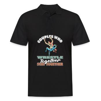 Wrestling Wrestler Paar - Männer Poloshirt - Schwarz - Vorne - Kai (181cm)