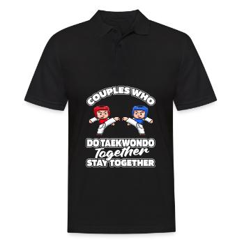 Taekwondo Pair - Men's Polo Shirt - black - Front - Kai (181cm)