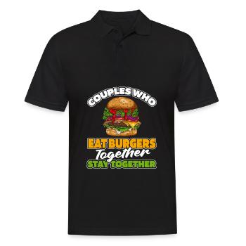 Burger Hamburger Paar - Polo Homme - noir - Devant - Kai (181cm)