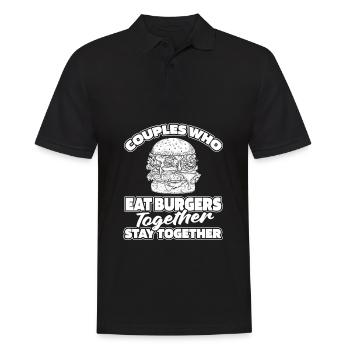 Burger Hamburger Paar - Polo Homme - noir - Devant - Kai (181cm)